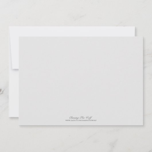 グレーベビーモダンシャワー招待状 招待状 (裏面)