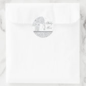 グレーベビーラブエレファントシール ラウンドシール (バッグ)