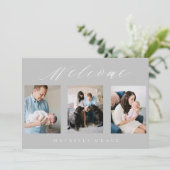 グレーベビー数々のフォトベビーの発表 案内状 (スタンド正面)