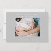 グレーベビー数々のフォトベビーの発表 案内状 (裏面)