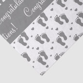 グレーベビー機器シンボルとハート 薄葉紙 (詳細)