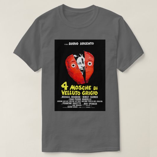 グレーベルベット1972ダリオ・アルジェントの4羽 Tシャツ (デザイン正面)