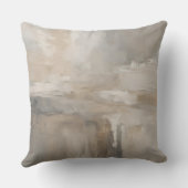 グレーベージュタウペニュートラル抽象芸術 クッション (裏面)