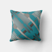 グレーベージュターコイズ南西部ルックスタンドモザイク クッション (裏面)