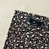 グレーベージュピーチバラレオパードプリント ビーチタオル (インサイチュ)