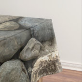 グレーベージュ大きい石の石壁 テーブルクロス (インサイチュ)