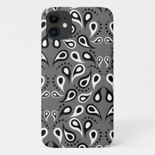 グレーペイズリーのケース iPhone 11 ケース