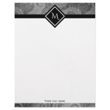 グレーペイズリーイニシャル