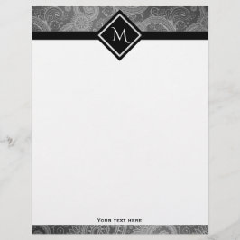 グレーペイズリーイニシャル