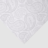 グレーペイズリーパターンオンホワイトティッシュペーパー 薄葉紙 (詳細)