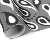 グレーペイズリー包装紙 ラッピングペーパー (ロールコーナー)