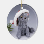 グレーペルシャ猫セラミックオーナメント セラミックオーナメント (左)
