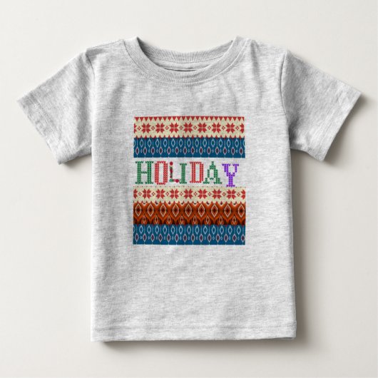 グレーホリデイベビー ベビーTシャツ (正面)