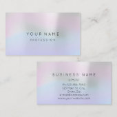 グレーホログラフ抽象芸術ミニマルシルクメタリック 名刺 (正面/裏面)