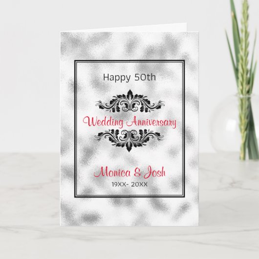 グレーホワイトのすりガラス カード (正面)