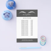 グレーホワイトのまつげ＆眉毛の料金とサービス チラシ (シングル)