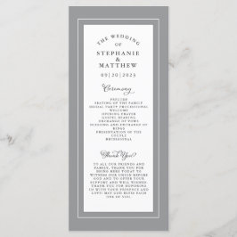 グレーホワイトのウェディングサービスセレモニー エレガント プログラム