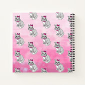 グレーホワイトの斑点が入った名前入りの ノートブック (裏面)