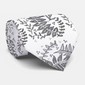 グレーホワイトの柄のネクタイ ネクタイ (ロール)