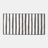 グレーホワイトイエロー水玉模様 デスクマット (正面)