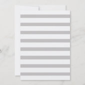 グレーホワイトキャンディストライプズかわいいビーチ結婚式 招待状 (裏面)