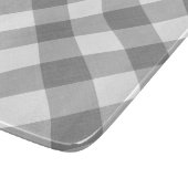 グレーホワイトギンガムカモダンウン カッティングボード (角)