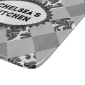 グレーホワイトギンガムヴィンテージカントリー カッティングボード (角)