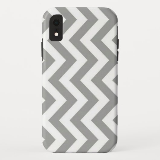 グレーホワイトシェブロン Case-Mate iPhoneケース (裏面)