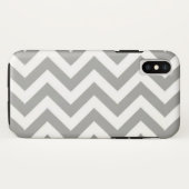 グレーホワイトシェブロン Case-Mate iPhoneケース (裏面(横))