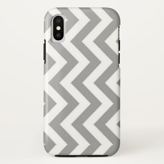 グレーホワイトシェブロン Case-Mate iPhoneケース (裏面)