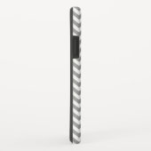 グレーホワイトシェブロン Case-Mate iPhoneケース (裏面/右)