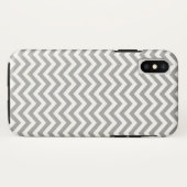 グレーホワイトシェブロン Case-Mate iPhoneケース (裏面(横))