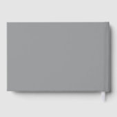 グレーホワイトシックシンプルミニマリスト結婚ズ ゲストブック (裏面)