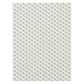 グレーホワイトスターレッドロビンリースクリスマス テーブルクロス (正面)