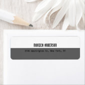 グレーホワイトストライプのプロフェッショナルコンテンポラリー ラベル (インサイチュ)