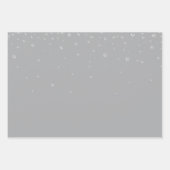 グレーホワイトダイヤモンドハイヒールシューズ結婚ズ ラッピングペーパーシート (正面3)