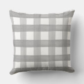 グレーホワイトバッファローチェックプレイド クッション (裏面)