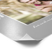 グレーホワイトフローラフレーム横写真テンプレート フォトプリント            (角)