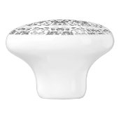 グレーホワイトフローラ曼荼羅 セラミックノブ (側面)