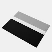 グレーホワイトブラックカラースタイルデザイン ドアマット (アングル)