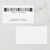 グレーホワイトプレーンモダンミニマシンプルリストはっきりした 名刺 (正面/裏面)