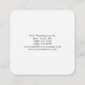 グレーホワイトプロフェッショナルスタイリッシュトレンディーミニマリスト スクエア名刺 (裏面)