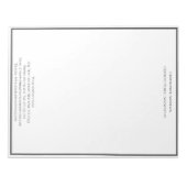 グレーホワイトプロフェッショナルビジネスパーソナライズされたノート ノートパッド (正面)