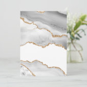 グレーホワイトマーブルアガテリファンゴールデングリッター サンキューカード (スタンド正面)