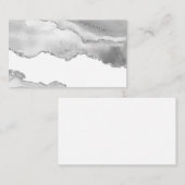 グレーホワイトマーブルゲートシンプルシルバーグリッター ノートカード (正面/裏面)