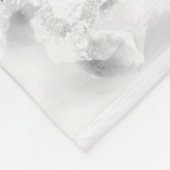 グレーホワイトマーブルゲートシンプルシルバーグリッター フリースブランケット (角)