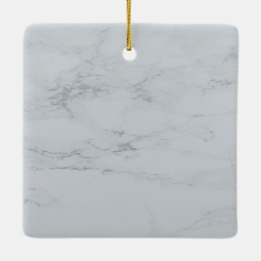 グレーホワイトマーブルセラミックスクエアオーナメント セラミックオーナメント (裏面)