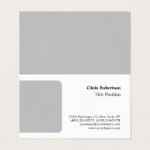 グレーホワイトミニマ魅力的リストカスタム 名刺 (外部フラット)