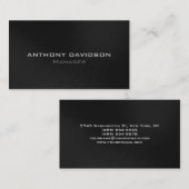 グレーホワイトモダンシンプルビジネスカード 名刺 (正面/裏面)