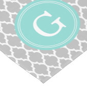 グレーホワイトモロッコアクアランドモノグラム#4Sm ショートテーブルランナー (コーナー)